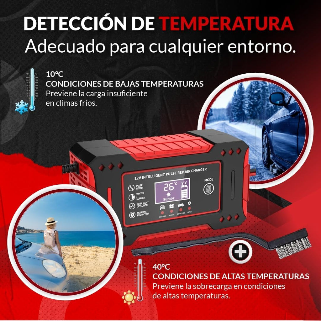 Cargado Revividor Baterias Coche 12V6A | Multi vehículos | CarSolutions©